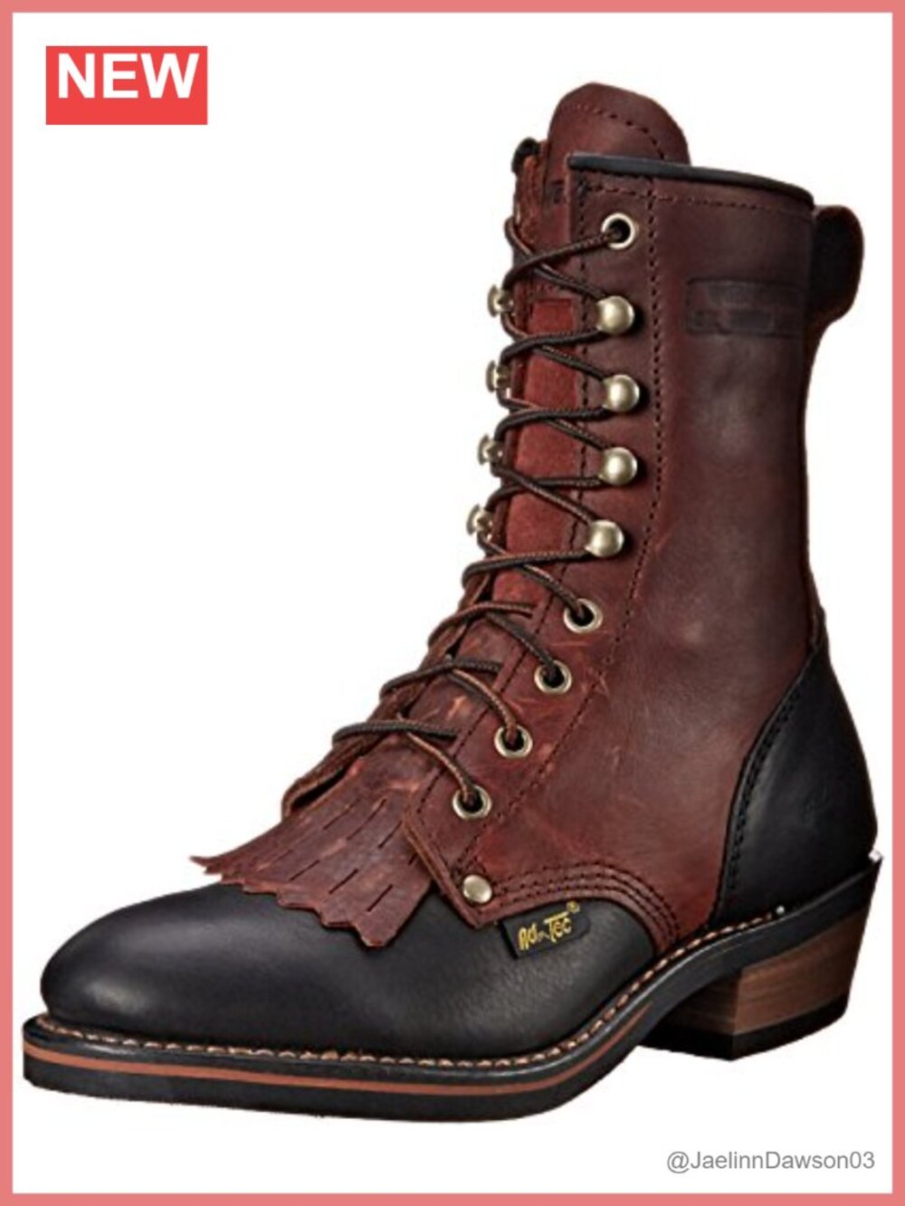 Women's 8" Packer Work Boots Full Grain Leather Lace Up Ankle Boots